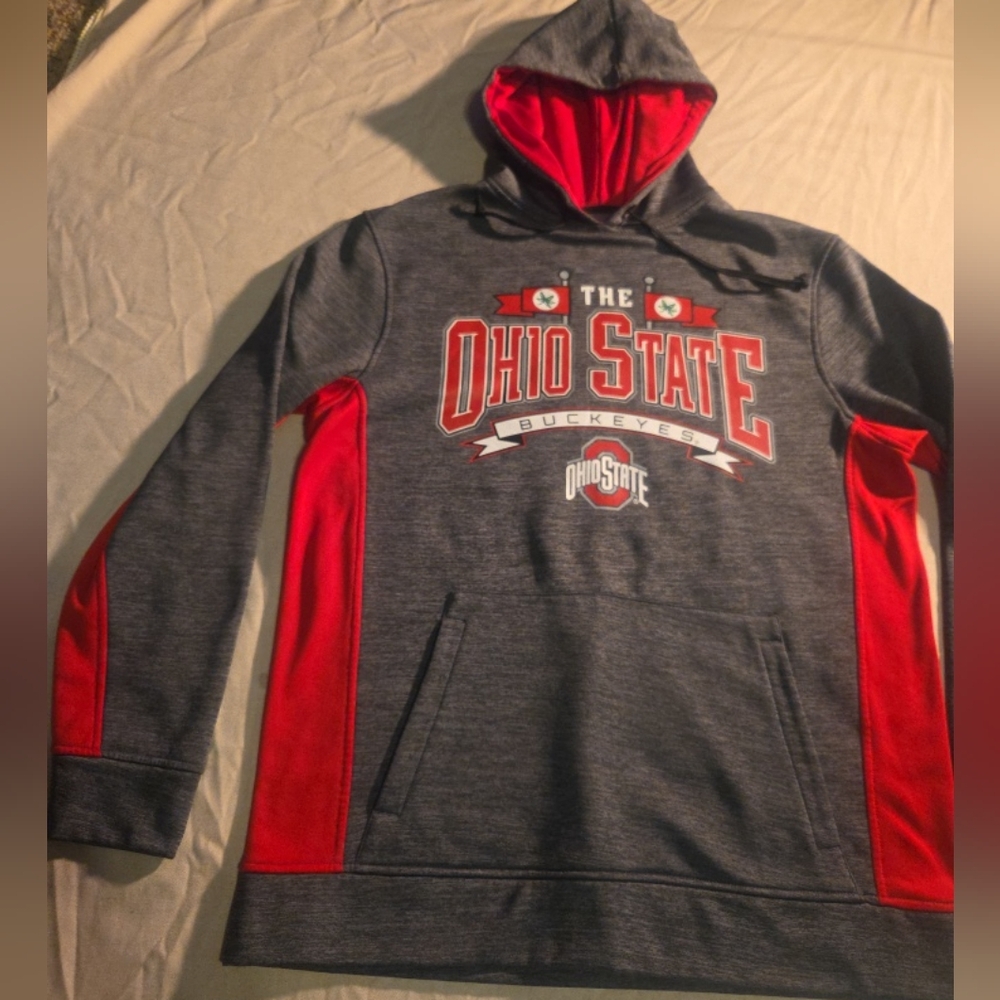 Ohio State Authentic Apparel Mens Size Large Buckeyes Hoodie Sweater